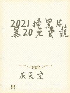 2021扫黑风暴20免费观看国语版