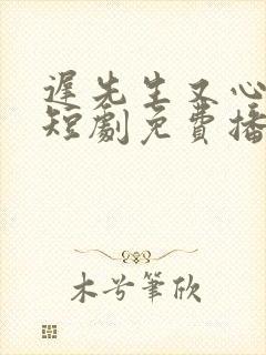 迟先生又心动了短剧免费播放
