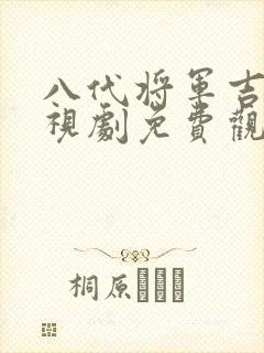 八代将军吉宗电视剧免费观看