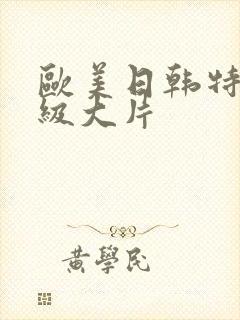欧美日韩特黄一级大片