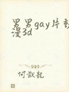 男男gay片动漫3d