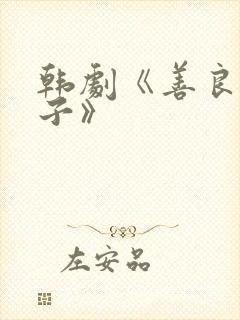 韩剧《善良的嫂子》封面
