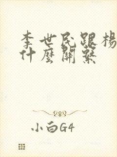 李世民跟杨广是什么关系