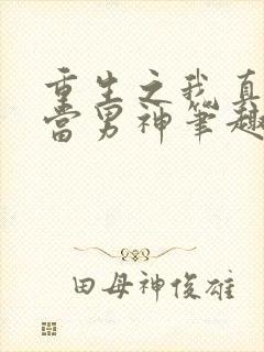 重生之我真没想当男神笔趣阁封面