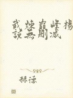 武炼巅峰杨开小说无删减