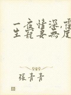 一夜情深,霍先生宠妻无度丨