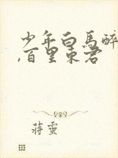 少年白马醉春风,百里东君封面