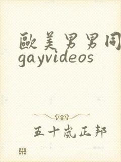欧美男男同性恋gayvideos