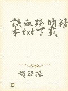铁血残明精校全本txt下载封面