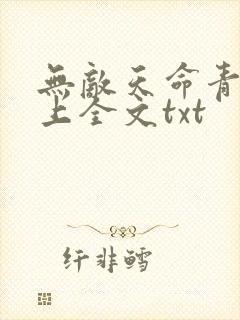 无敌天命青鸾峰上全文txt