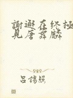 谢邂在终极斗罗见唐舞麟封面