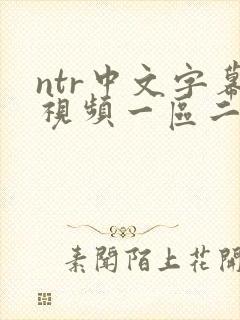 ntr中文字幕视频一区二区