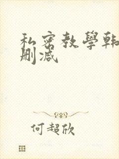 私密教学韩漫未删减