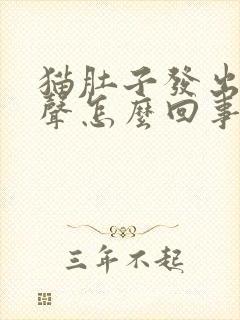 猫肚子发出咕咕声怎么回事