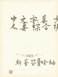 中文字幕 少妇人妻 综合视频