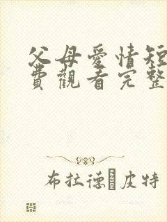 父母爱情短剧免费观看完整版高清