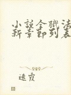 小说全职法师最新章节列表列表封面