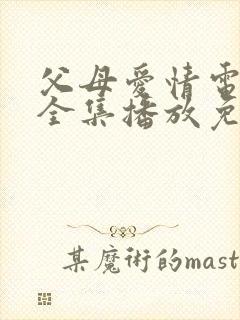 父母爱情电视剧全集播放免费观看