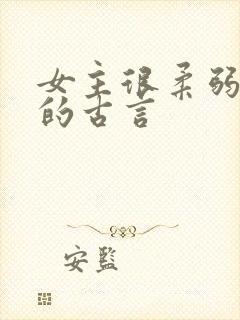 女主很柔弱漂亮的古言