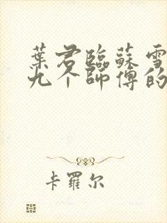 叶君临苏雪儿有九个师傅的小说封面