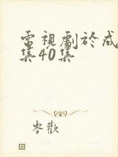 电视剧于成龙全集40集封面