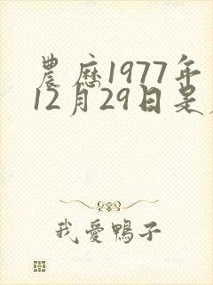 农历1977年12月29日是属蛇还是马封面