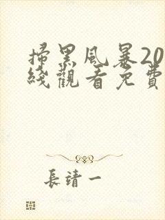 扫黑风暴20在线观看免费完整版2021