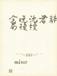 余晚沈君辞大结局后续