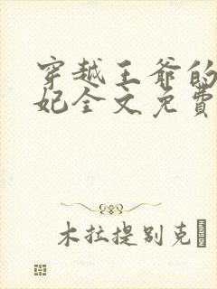 穿越王爷的下堂妃全文免费阅读