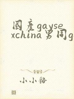 国产gaysexchina男同gay