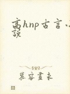 高hnp古言小说