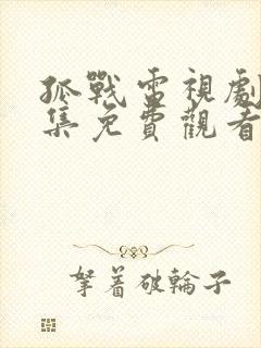 孤战电视剧40集免费观看高清版