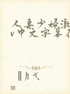 人妻少妇激情av中文字幕在线