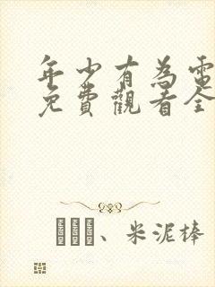 年少有为电视剧免费观看全集高清版
