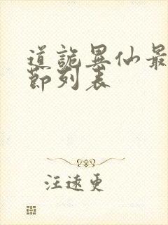 道诡异仙最新章节列表封面