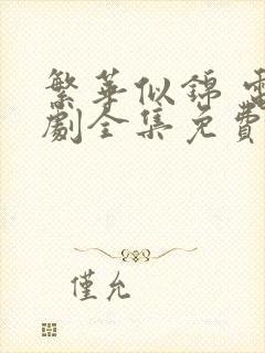 繁华似锦 电视剧全集免费封面