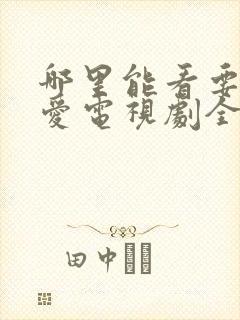 哪里能看要久久爱电视剧全集