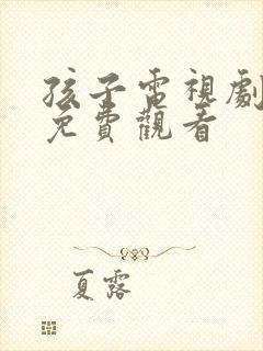 孩子电视剧全集免费观看