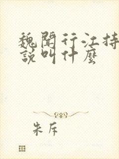 魏闻行江持风小说叫什么
