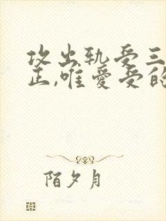 攻出轨受三观不正,唯爱受的小说