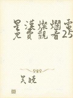星汉灿烂电视剧免费观看25集封面