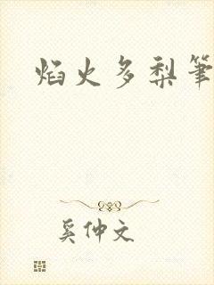 焰火多梨笔趣阁封面
