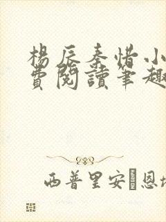 杨辰秦惜小说免费阅读笔趣阁