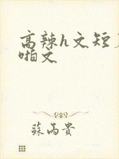 高辣h文短篇啪啪文封面
