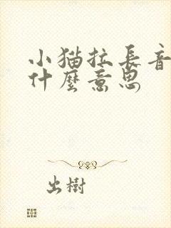 小猫拉长音叫是什么意思封面