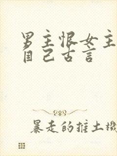 男主恨女主抛弃自己古言封面