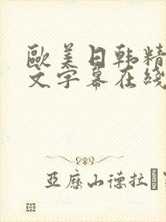 欧美日韩精品中文字幕在线