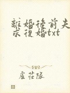 离婚后前夫哭着求复婚txt