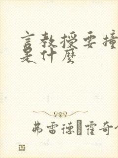 言教授要撞坏了是什么