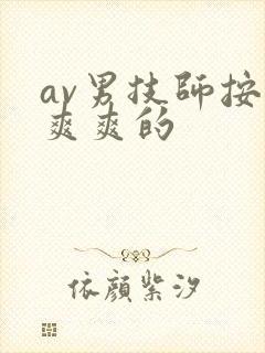 av男技师按摩爽爽的